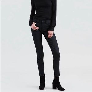 LEVI'S 721 High Rise Skinny Jeans Glitter Black